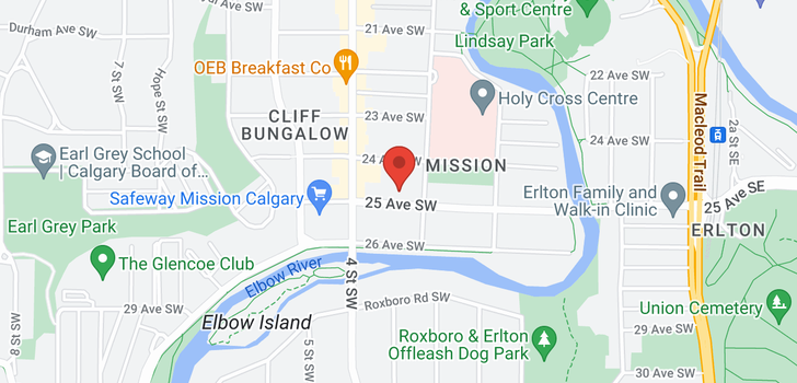 map of 6 314 25 Avenue SW
